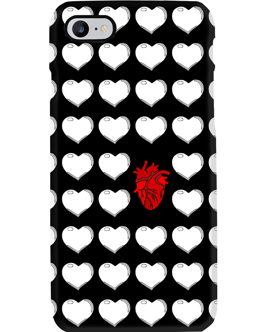 Red And White Heart Cardiologist Phone Case