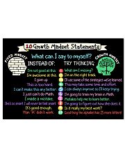 Teacher 10 Growth Mindset Statements 17x11 Poster front