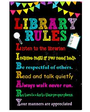 Librarian Library Rules 11x17 Poster front