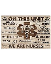 On This Unit We Are Nurses 17x11 Poster front