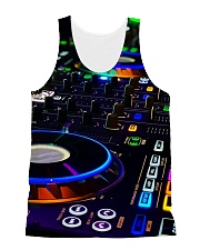 DJ Turntable All-over Unisex Tank thumbnail