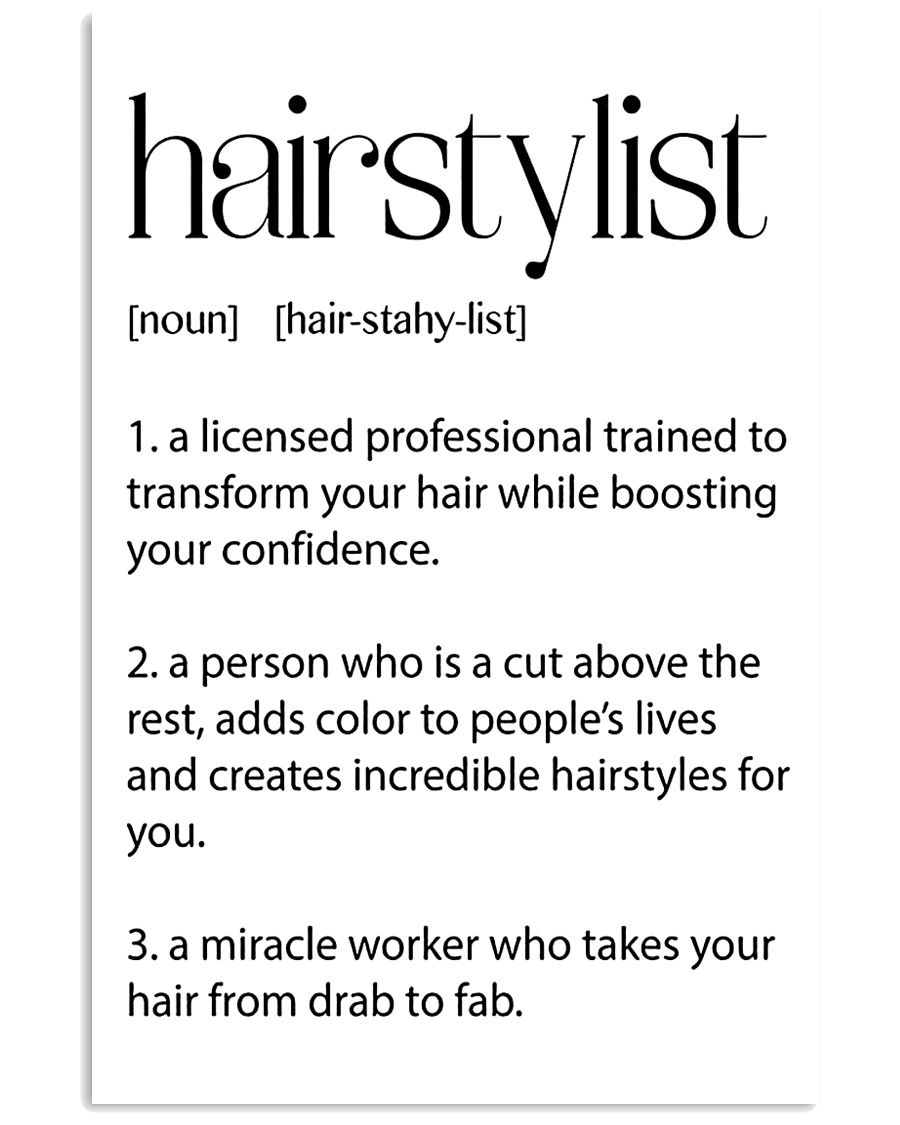 Hairstylist Definitions 11x17 Poster
