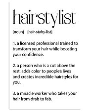 Hairstylist Definitions 11x17 Poster front