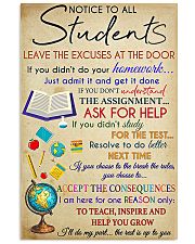 Teacher Notice To All Students 11x17 Poster front