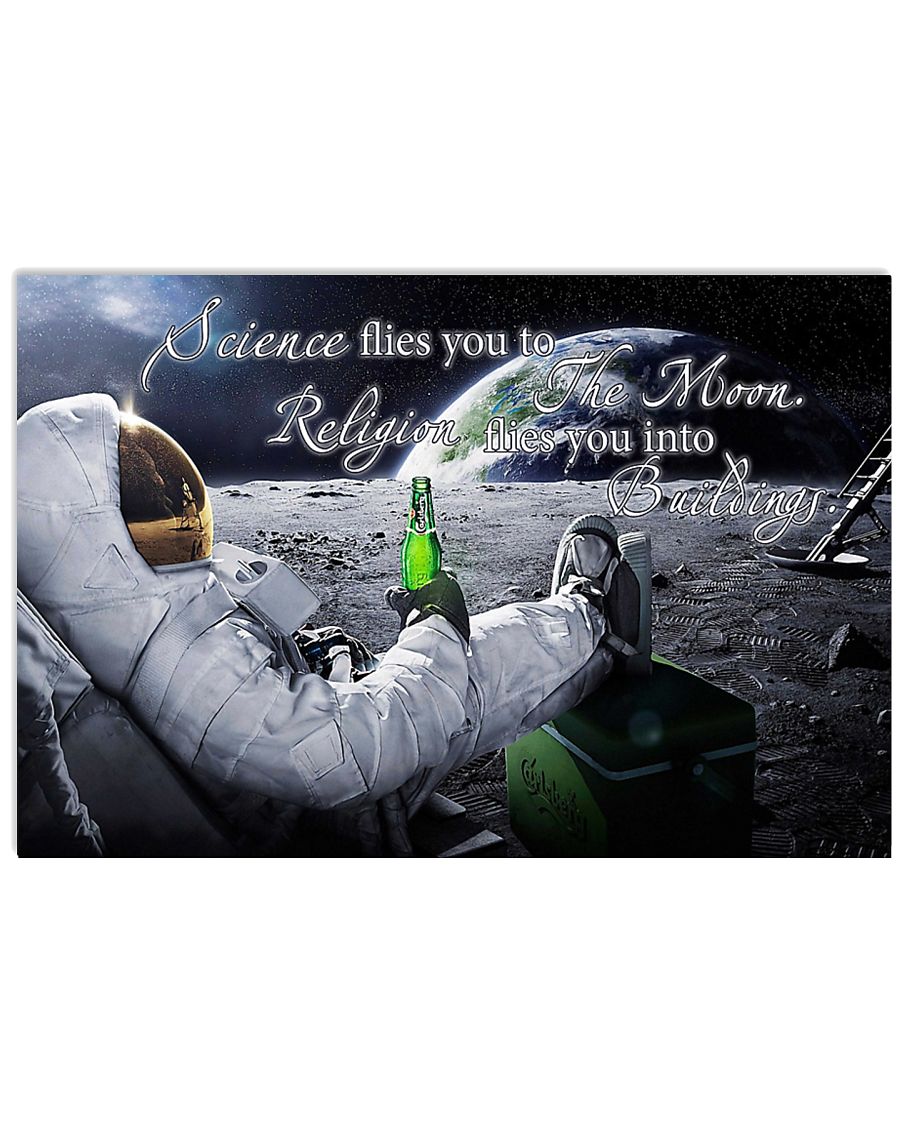Science flies you to the moon 17x11 Poster