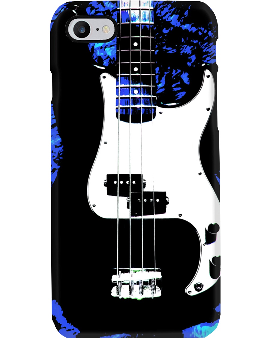 Art Blue Bass Guitar Phone Case