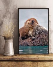 Hugging Otters Poster 16x24 Poster lifestyle-poster-3