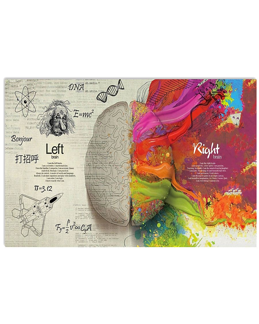 Teacher Left Right Brain 17x11 Poster
