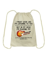 Guitar I'm Listening To You Drawstring Bag tile