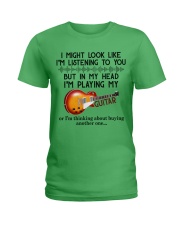 Guitar I'm Listening To You Ladies T-Shirt tile