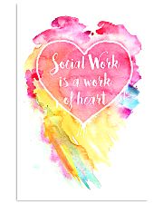 Social Work Is A Work Of Heart Colors Art 11x17 Poster front