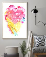 Social Work Is A Work Of Heart Colors Art 11x17 Poster lifestyle-poster-1