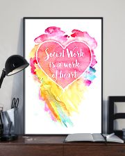 Social Work Is A Work Of Heart Colors Art 11x17 Poster lifestyle-poster-2