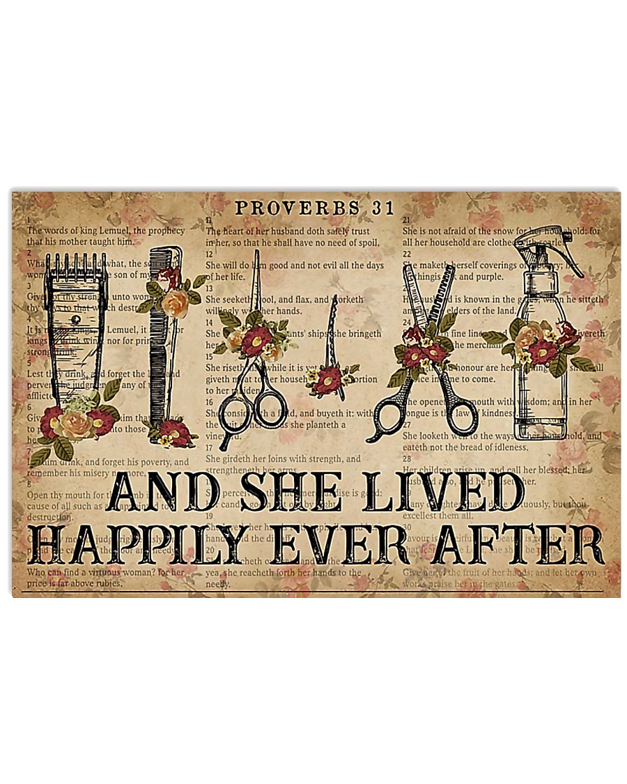 Hairstylist She Lived Happily Ever After 17x11 Poster