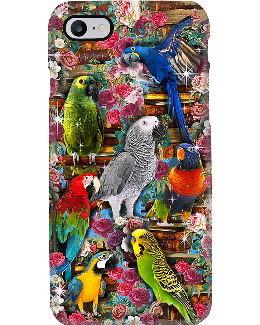 Parrots and Books Phone case Phone Case