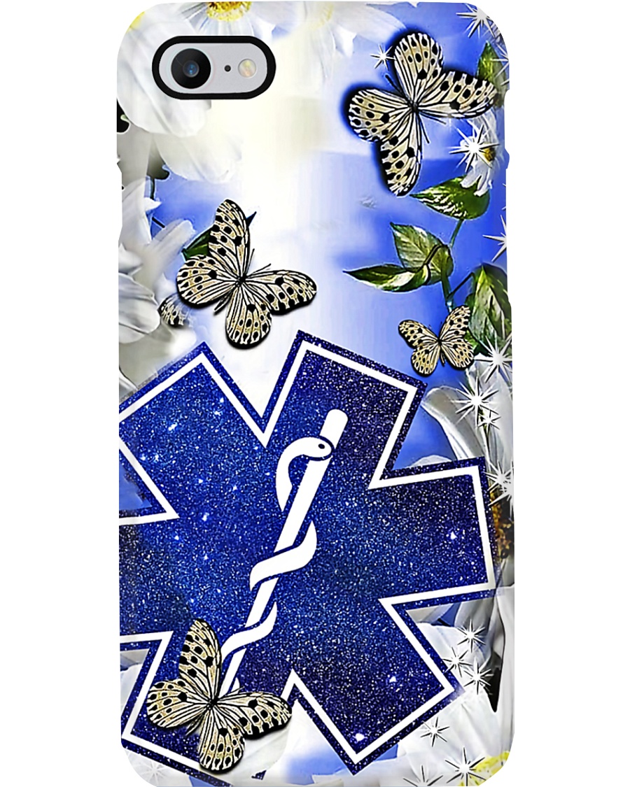 Flowery Paramedic Symbol Phone Case