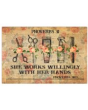 Hairdresser She Works Willingly With Her Hands 17x11 Poster front