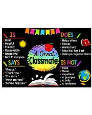 Teacher A Great Classmate 17x11 Poster front