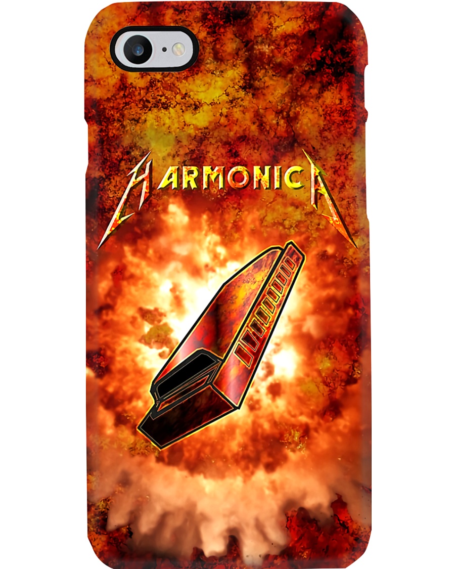 Harmonica On Flame Phone Case