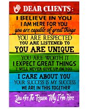 Social Worker Dear Clients Poster 11x17 Poster front