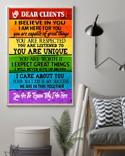 Social Worker Dear Clients Poster 11x17 Poster lifestyle-poster-1