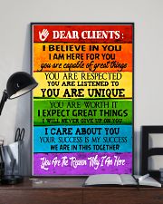 Social Worker Dear Clients Poster 11x17 Poster lifestyle-poster-2