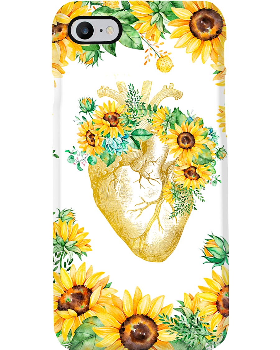 Cardiologists Sunflower Heart Phone Case