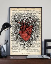 Anatomical Heart Vintage Background Cardiologist 11x17 Poster lifestyle-poster-2