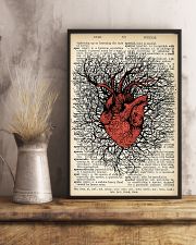 Anatomical Heart Vintage Background Cardiologist 11x17 Poster lifestyle-poster-3
