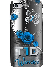 Diabetes T1D Warrior Blue Roses Phone Case i-phone-7-case