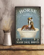 Horse Girl Horse Bath Soap Wash Your Hooves 11x17 Poster lifestyle-poster-3