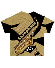 Saxophonist Gift Golden Saxophone All-over T-Shirt back
