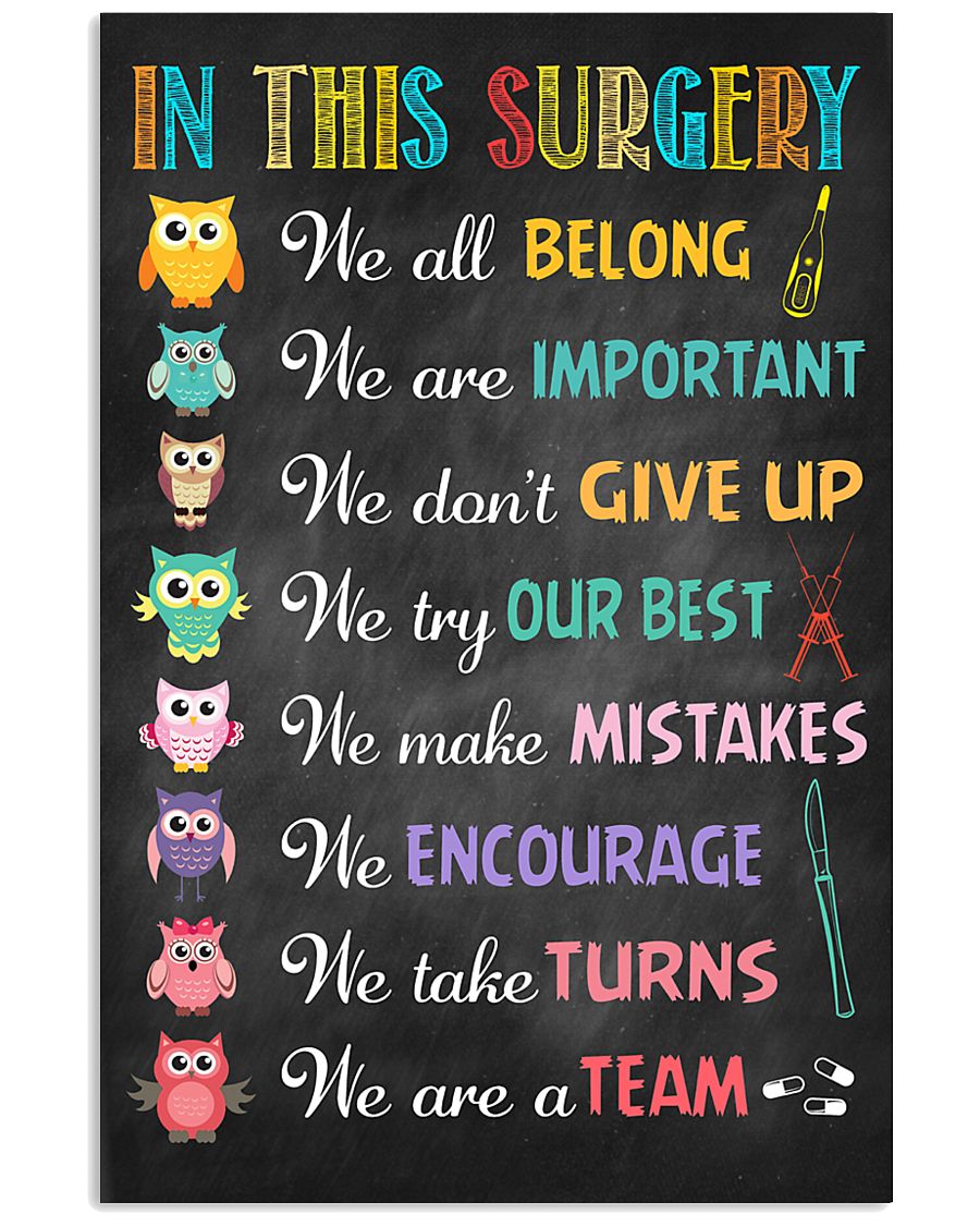 Surgeon We are important We don't give up 11x17 Poster