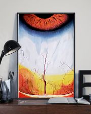 Optometrist Modern Red Eye Art 11x17 Poster lifestyle-poster-2