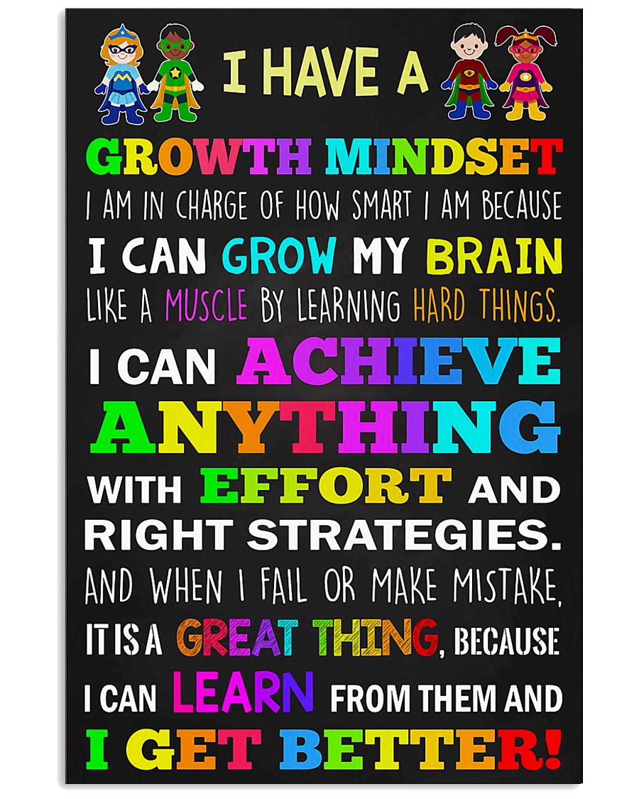 Teacher - I Have A Growth Mindset 11x17 Poster