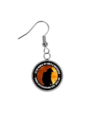 To The World My Son Is A Firefighter Circle Earrings thumbnail