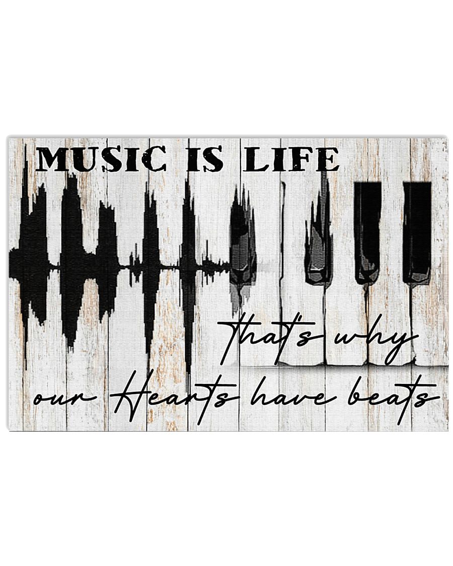 Pianist Piano Music Is Life 17x11 Poster