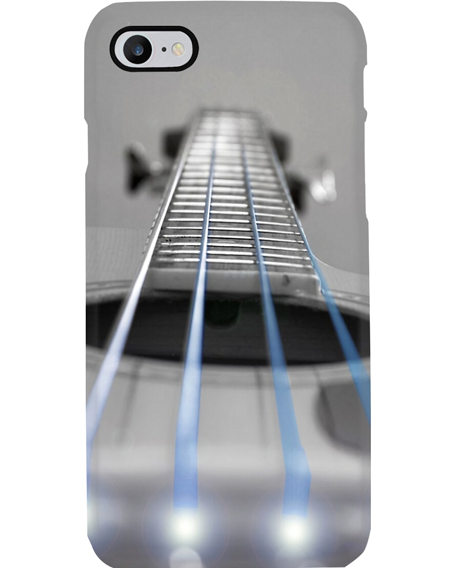 Bass Guitar Blue Light Strings Phone Case