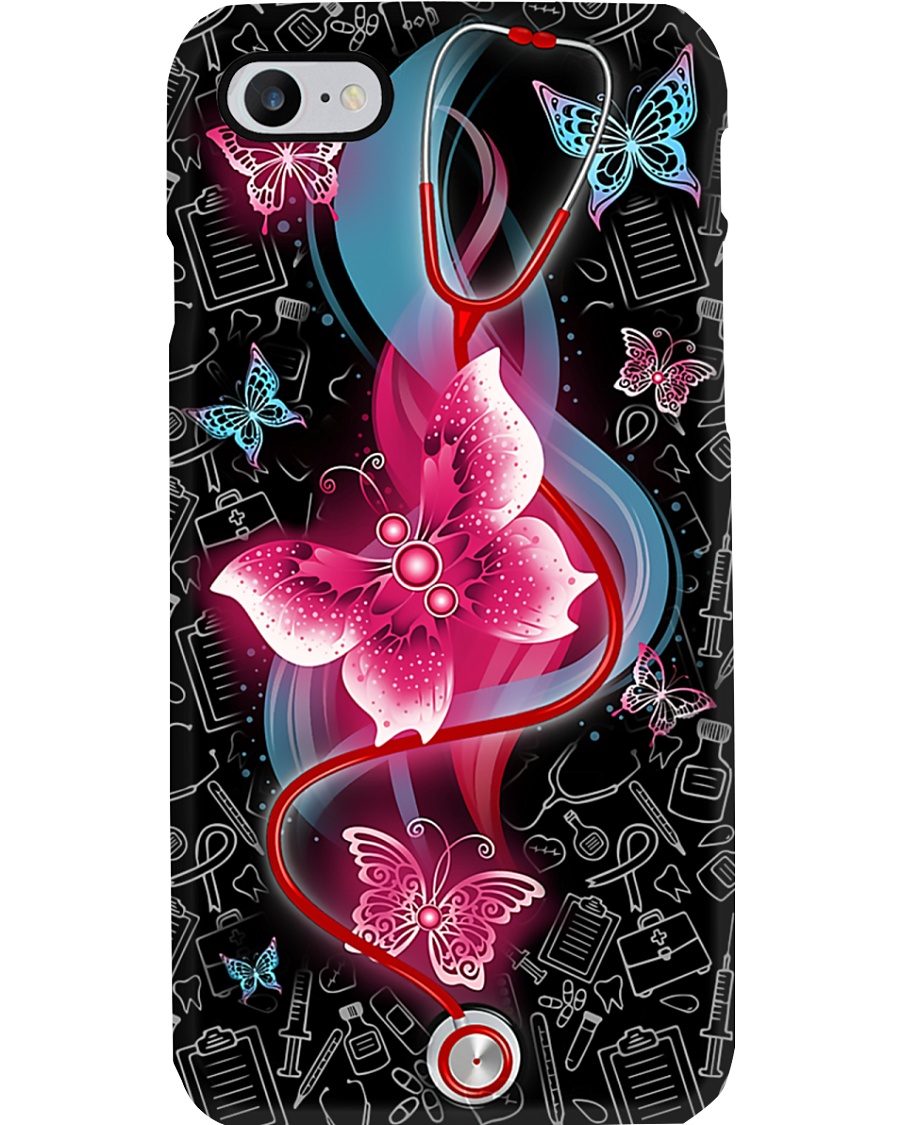Stethoscope Butterflies CNA Phone Case