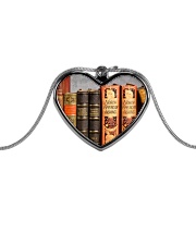 Librarian Books necklace Metallic Heart Necklace thumbnail