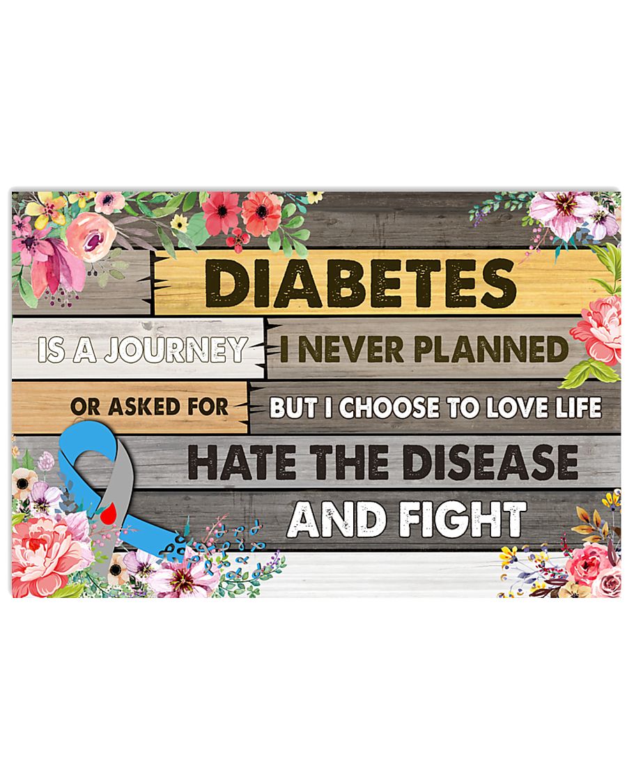 Diabetes Is A Journey 17x11 Poster