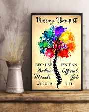 Massage Therapist badass miracle worker 11x17 Poster lifestyle-poster-3