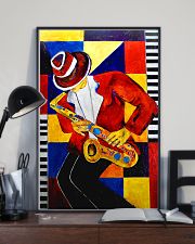 Saxophonist Saxophone Man Art Shapes 11x17 Poster lifestyle-poster-2