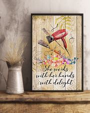 Hairdresser She Works With Her Hands With Delight 11x17 Poster lifestyle-poster-3