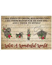 Crocheting I see trees of green red roses 17x11 Poster front