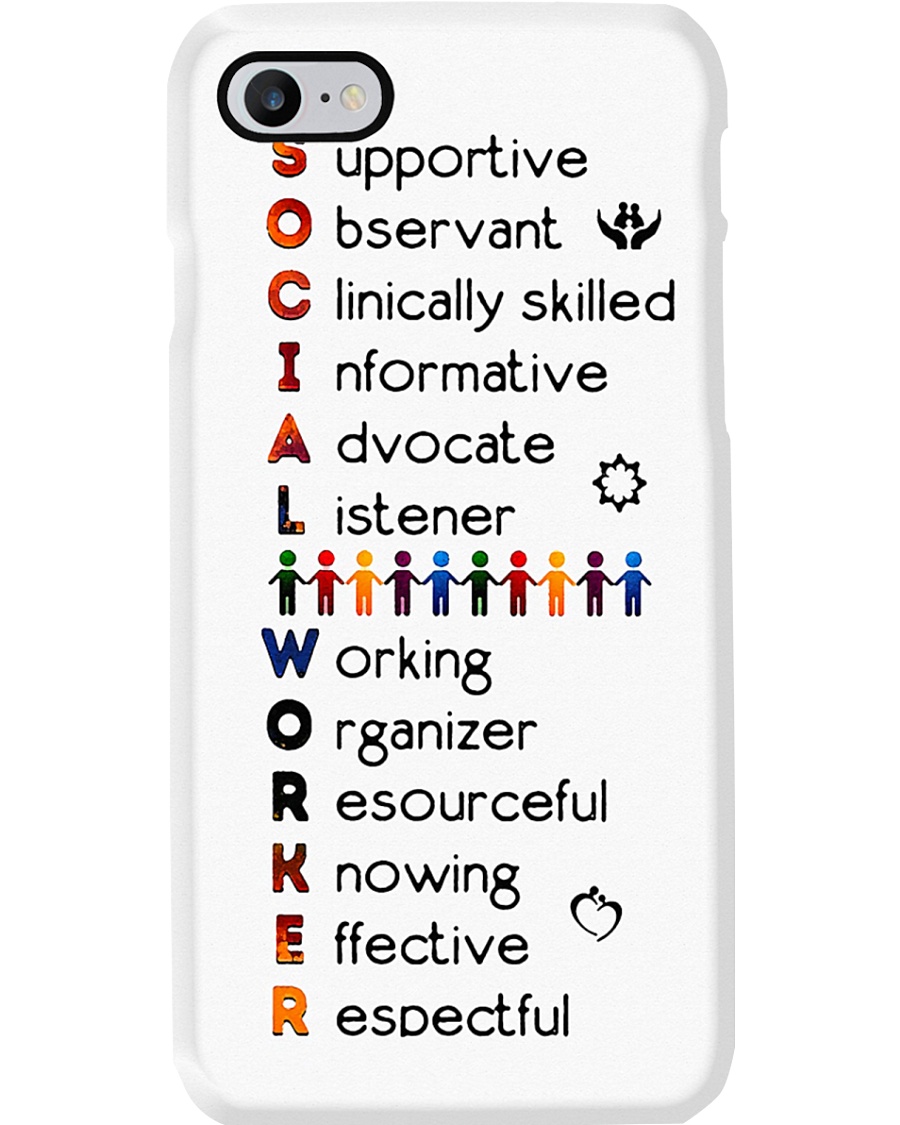 Social Worker Wording Phone Case