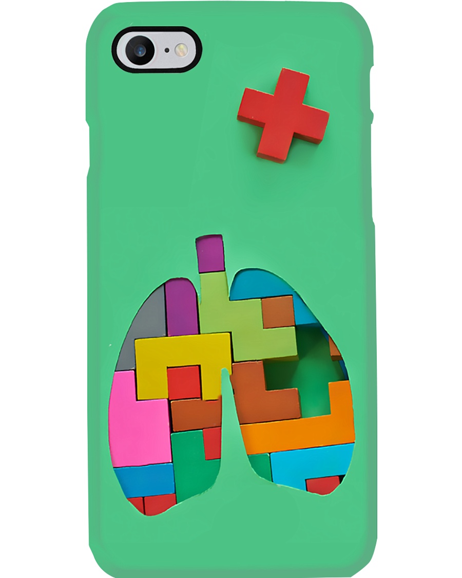 Respiratory Therapist Colorful Puzzle Lungs Phone Case
