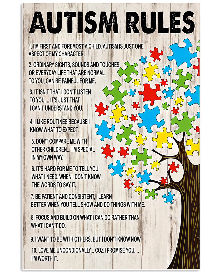 Autism awareness Autism rules 11x17 Poster