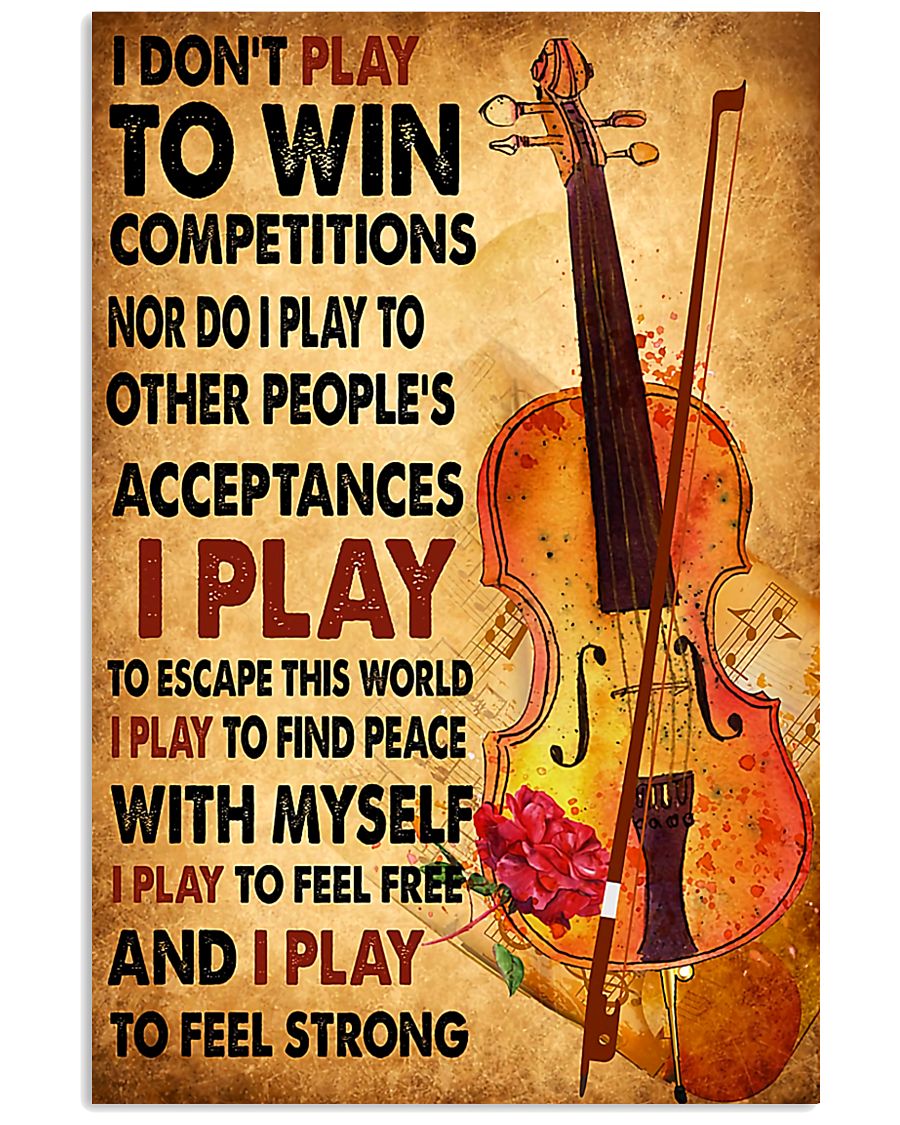 Cello - I don't play to win 11x17 Poster