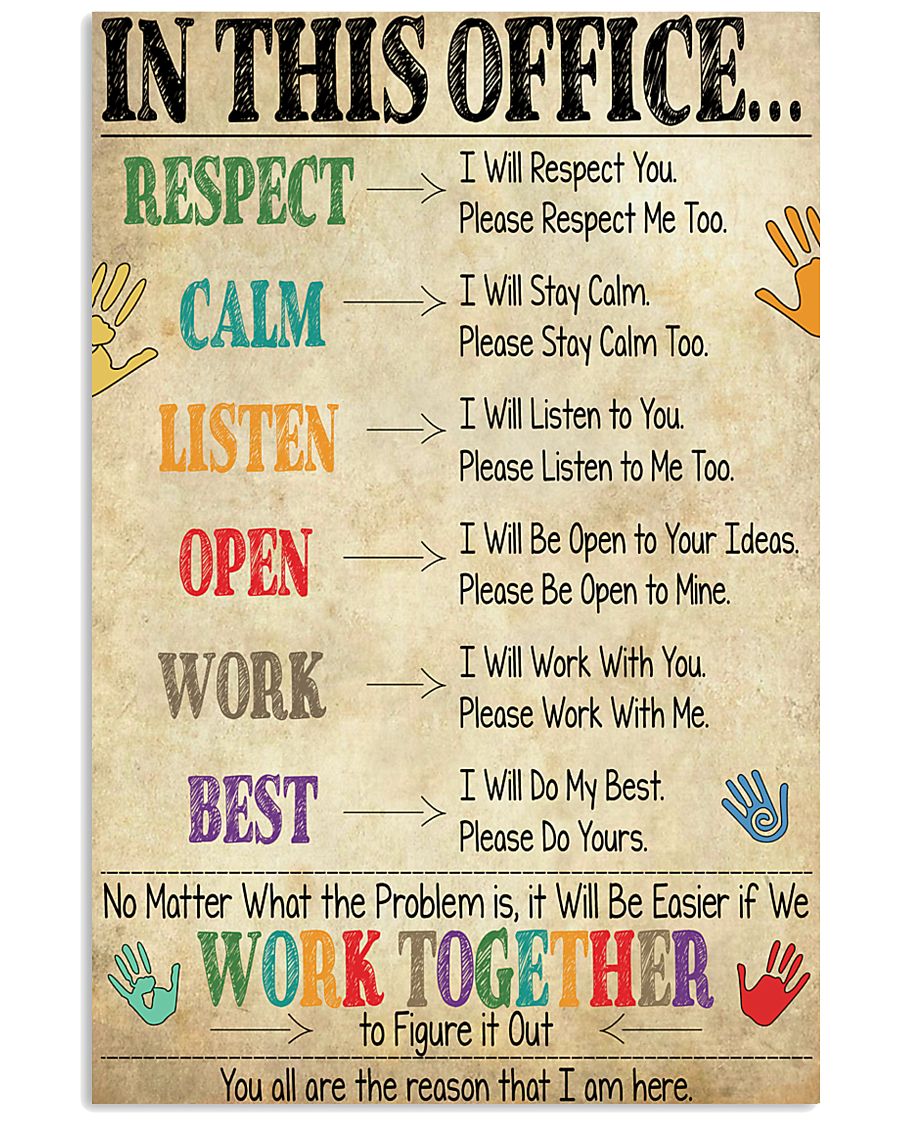 Social Worker In This Office We Work Together 11x17 Poster